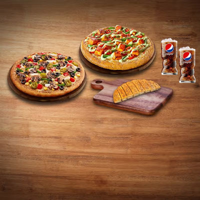 "Meal for 4 from Dominos (Veg) - Combo - 08 - Click here to View more details about this Product